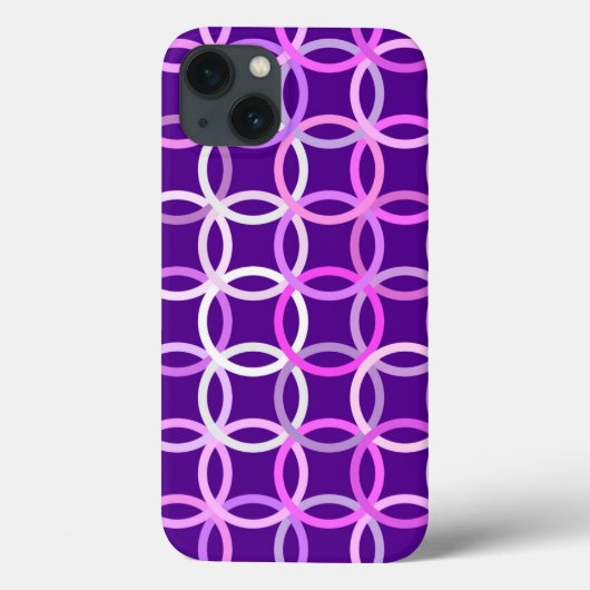 Moderne cirkels, amethyst en orchidee Case-Mate iPhone case (Achterkant)