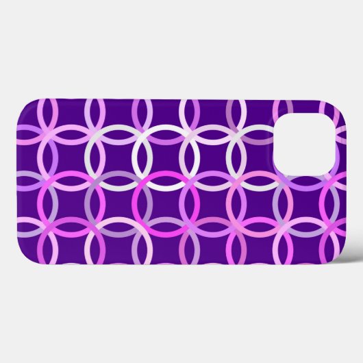 Moderne cirkels, amethyst en orchidee Case-Mate iPhone case (Achterkant (horizontaal))