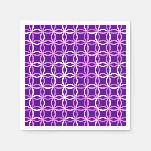Moderne cirkels, amethyst en orchidee servet (Voorkant)