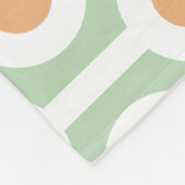 Moderne cirkels en strepen op lichtgroen fleece deken (Hoek)