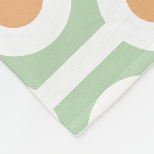 Moderne cirkels en strepen op lichtgroen fleece deken (Hoek)