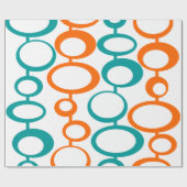 Moderne cirkels halverwege de eeuw cadeaupapier (Vlak)