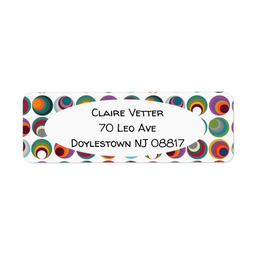 Moderne cirkels halverwege de eeuw etiket (Voorkant)