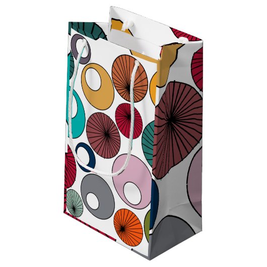 Moderne cirkels halverwege de eeuw klein cadeauzakje (Achterkant Gekanteld)