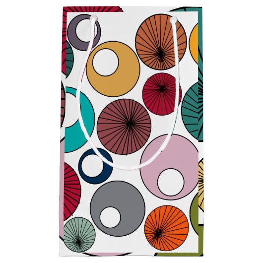 Moderne cirkels halverwege de eeuw klein cadeauzakje (Voorkant)