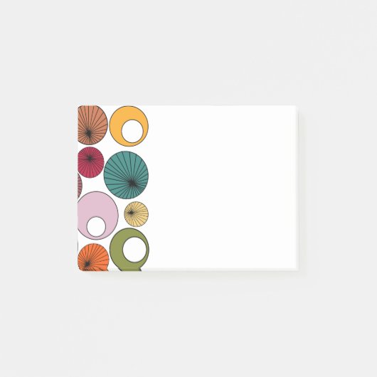 Moderne cirkels halverwege de eeuw post-it® notes (Voorkant)
