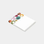 Moderne cirkels halverwege de eeuw post-it® notes (Schuin)