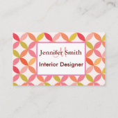 Moderne cirkels in het midden van de eeuw interieu visitekaartje (Voorkant)