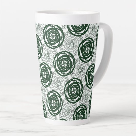 Moderne cirkels latte mok (Rechterhoek)