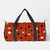 Moderne Cirkels Lijnen Patroon Rood Zwart Koel Cus Plunjezak (Voorkant)