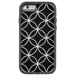 Moderne cirkels patroon zwart-wit Case-Mate iPhone case