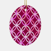 Moderne cirkels, roze en roze rond de middeleeuwen keramisch ornament (Rechts)