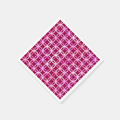 Moderne cirkels, roze en roze rond de middeleeuwen servetten (Hoek)