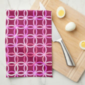 Moderne cirkels, roze en roze rond de middeleeuwen theedoek (Quarter Fold)