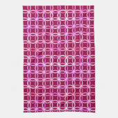 Moderne cirkels, roze en roze rond de middeleeuwen theedoek (Verticaal)