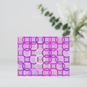 Moderne cirkels, roze, violet en grijs briefkaart (Staand voorkant)