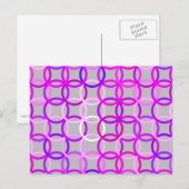 Moderne cirkels, roze, violet en grijs briefkaart (Voorkant / Achterkant)