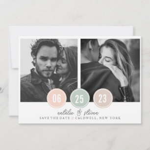 Moderne cirkels > Sla de datums op   WEDDINGS Save The Date