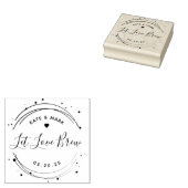 Moderne Cirkelvormige Laat Liefde Brouwen Trouw Fa Rubberstempel (Gestempeld)