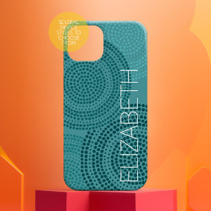 Moderne cirkelvormige punt Geometrische patronen G Case-Mate iPhone 14 Hoesje