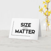 Moderne citaten: grootte doet er niet toe kaart (Gele Bloem)