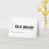 MODERNE citaten: inactief brein, duivelswerkplaats Kaart (Gele Bloem)