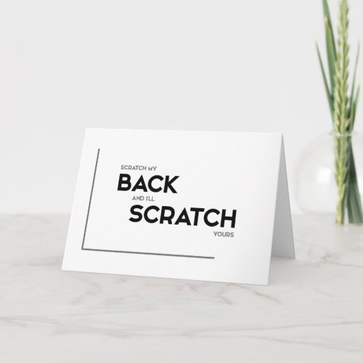 Moderne citaten: kras op mijn rug kaart (Voorkant)