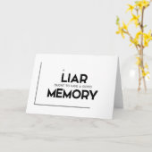 MODERNE citaten: leugenaar, goed geheugen Kaart (Gele Bloem)