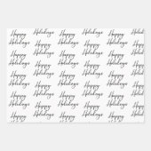 Moderne citaten met zwarte en witte kerst inpakpapier vel (Voorkant)