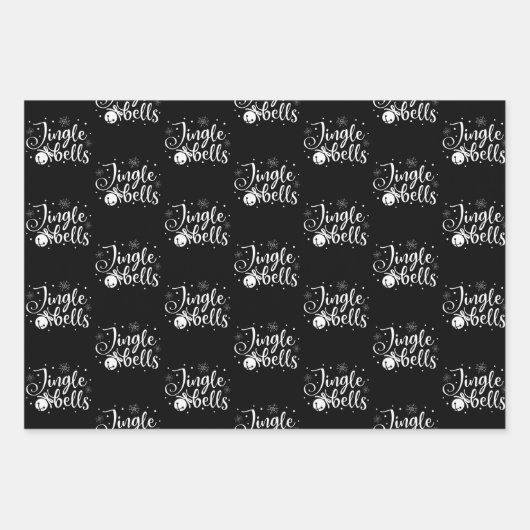 Moderne citaten met zwarte en witte kerstcadeaus inpakpapier vel (Voorkant 2)