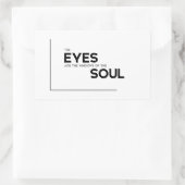 MODERNE citaten: ogen, ramen van de ziel Rechthoekige Sticker (Tas)