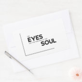 MODERNE citaten: ogen, ramen van de ziel Rechthoekige Sticker (Envelop)