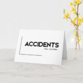 Moderne citaten: ongelukken zullen gebeuren kaart (Gele Bloem)