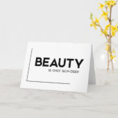 MODERNE citaten: schoonheid is alleen huid-diep Kaart (Gele Bloem)