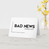 Moderne citaten: slecht nieuws reist snel kaart (Gele Bloem)