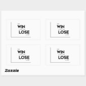 MODERNE citaten: u wint, u verliest Rechthoekige Sticker (Vel)