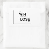 MODERNE citaten: u wint, u verliest Rechthoekige Sticker (Tas)