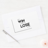 MODERNE citaten: u wint, u verliest Rechthoekige Sticker (Envelop)