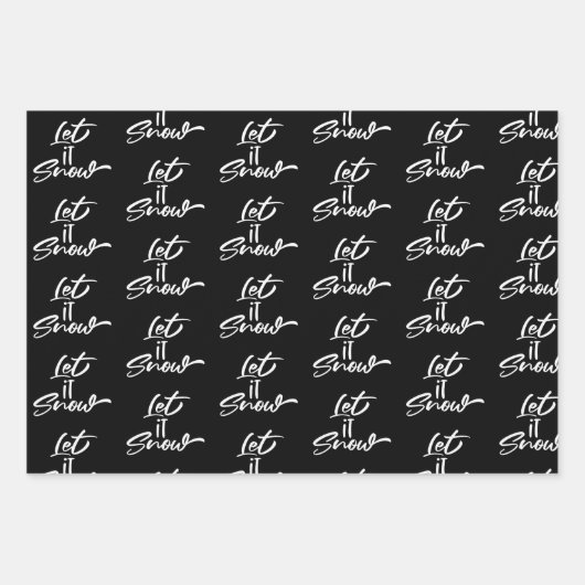 Moderne citaten voor zwarte en witte kerst inpakpapier vel (Voorkant 3)