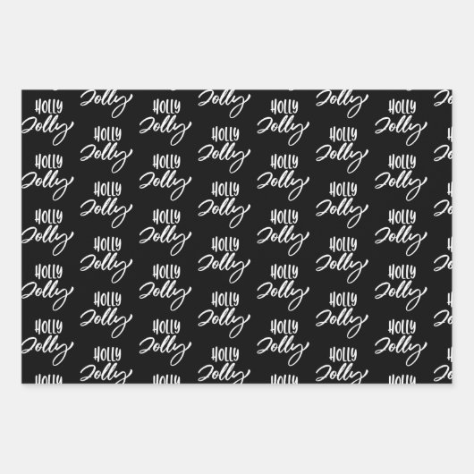 Moderne citaten voor zwarte en witte kerst inpakpapier vel