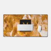Moderne Citrien Geboortesteen Monogram Bureaumat (Keyboard & Muis)