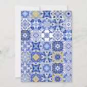 Moderne citroen Blauw Italiaans Mediterraan Bruilo Kaart (Achterkant)