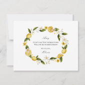 Moderne citroen bruidsmeisje voorstel Kaart (Achterkant)