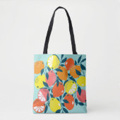 Moderne citroen citrus fruit kunst tote bag (Voorkant)