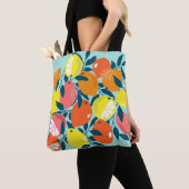 Moderne citroen citrus fruit kunst tote bag (Dichtbij)