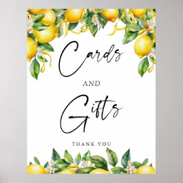 Moderne Citroen Citrus Kaarten en geschenken teken Poster