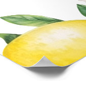 Moderne Citroen Citrus Kaarten en geschenken teken Poster (Hoek)