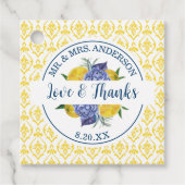 Moderne Citroen Citrus Zomer Bruiloft Bedankjes Labels (Voorkant)