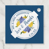 Moderne Citroen Citrus Zomer Bruiloft Bedankjes Labels (Achterkant)