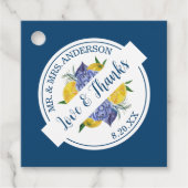 Moderne Citroen Citrus Zomer Bruiloft Bedankjes Labels (Voorkant)